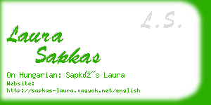 laura sapkas business card